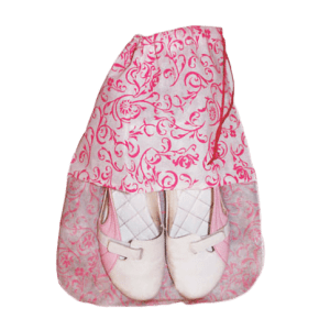 Saco para Calçado floral rosa